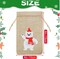 Christmas Gift Bags - 10ct Burlap Treat Bags - Drawstring Bags